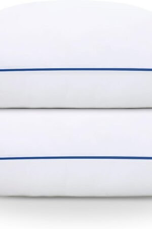 Bed Pillows for Sleeping, 2 Pack, Cooling Hotel Quality Quality with Premium Soft Down Alternative Fill for Back, Stomach or Side Sleepers,17x26Inches