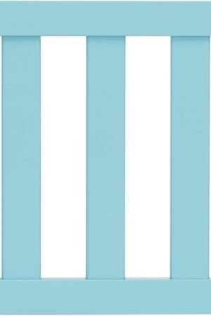 Convertible Crib Toddler Guard Rail in Aqua Sky, Converts Cribs to Toddler Beds, Solid Wood Construction