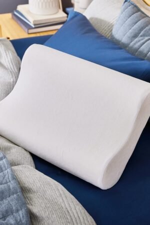 Memory Foam Contour Pillow, Queen Size, Head, Neck, and Shoulder Alignment, Side and Back Sleepers, Medium Support
